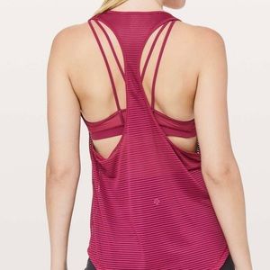 Lululemon top Fully Flexed 2-In-1 Tank Star Ruby 2018 rare